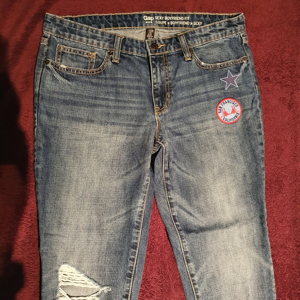 Jeans GAP Sexy Boyfriend, Coupe, San Francisco Patch.
